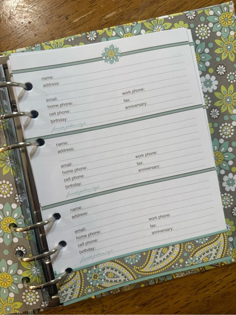 Vera Bradley Address Book in Lemon Parfait, NWoT